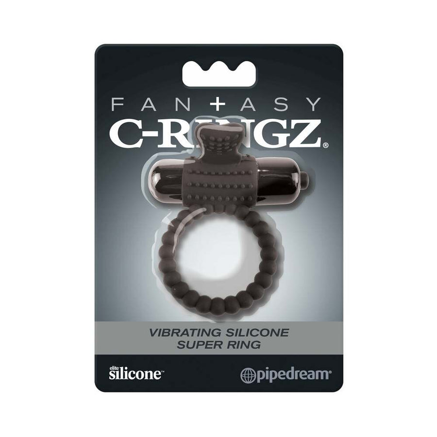 Fantasy C-Ringz Vibrating Silicone Super Ring  Black