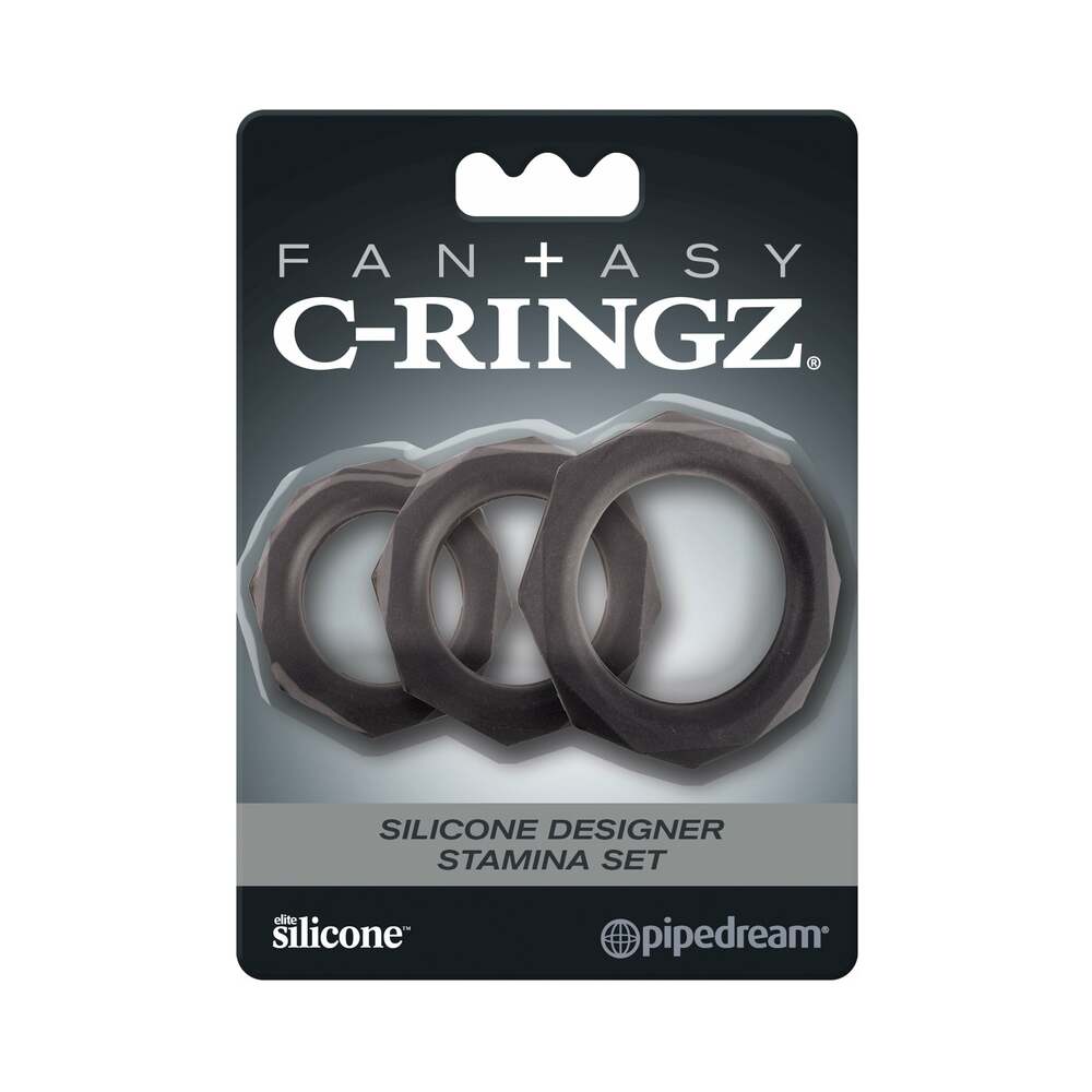 Fantasy C-Ringz Silicone Designer Stamina Set Black