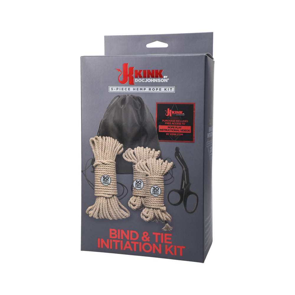 Kink Bind &amp; Tie Initiation Kit 5 Piece Hemp Rope Kit
