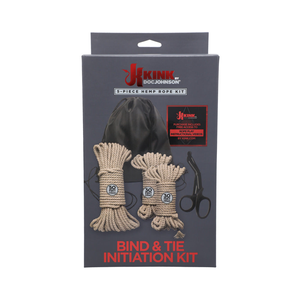 Kink Bind &amp; Tie Initiation Kit 5 Piece Hemp Rope Kit