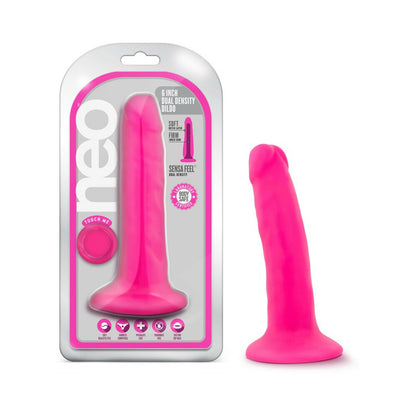 Neo Dual Density 5.5 inch Realistic Dildo Neon