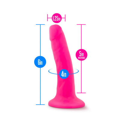 Neo Dual Density 5.5 inch Realistic Dildo Neon