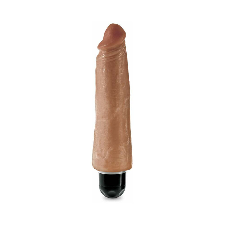King Cock 8in Vibrating Stiffy Tan