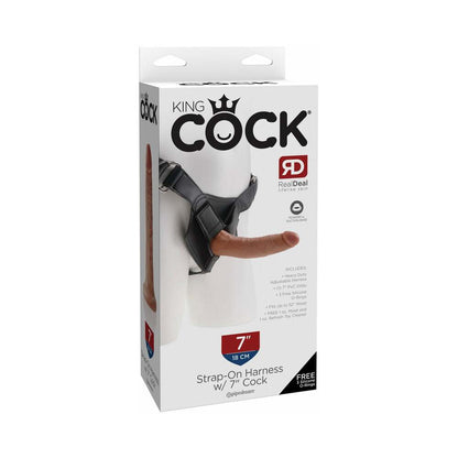 King Cock Strap-on Harness W/ 7in Cock Tan