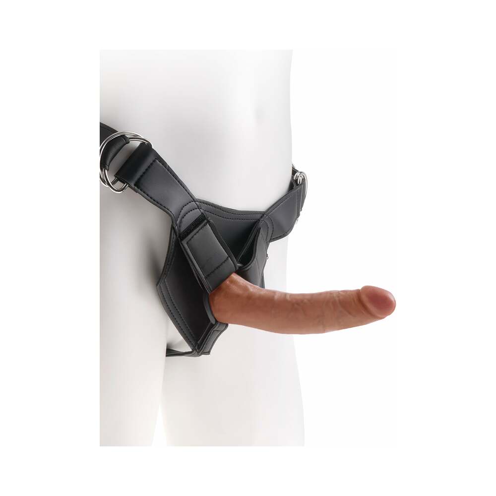 King Cock Strap-on Harness W/ 7in Cock Tan