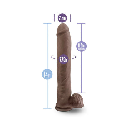 Au Naturel Daddy 14in Sensa Feel Dual Density Dildo