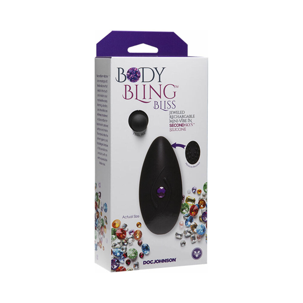 Body Bling - Clit Caress Mini-Vibe In Second Skin Silicone - Purple