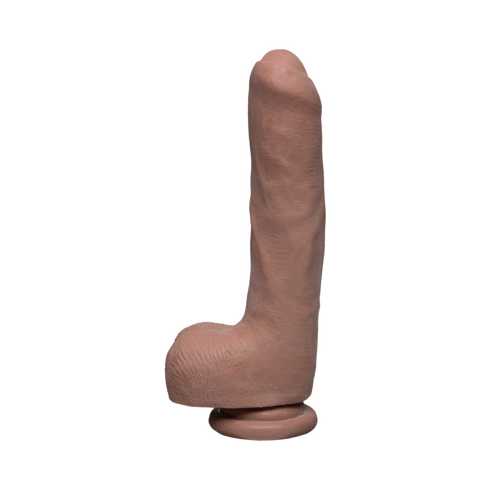 The D Uncut D 9 Inches With Balls Ultraskyn Tan Dildo