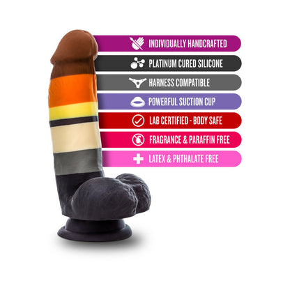 Blush Avant P9 Bear Pride Dildo - Multi Color