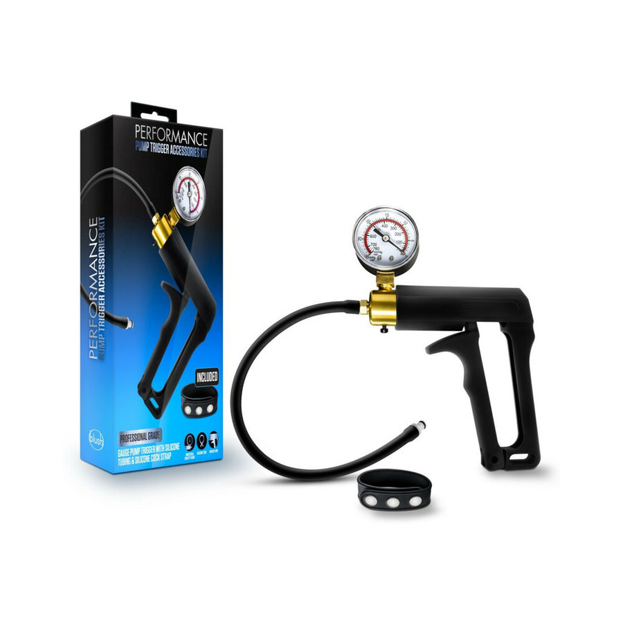 Performance - Gauge Pump Trigger With Silicone Tubing And Silicone Cock Strap - Black