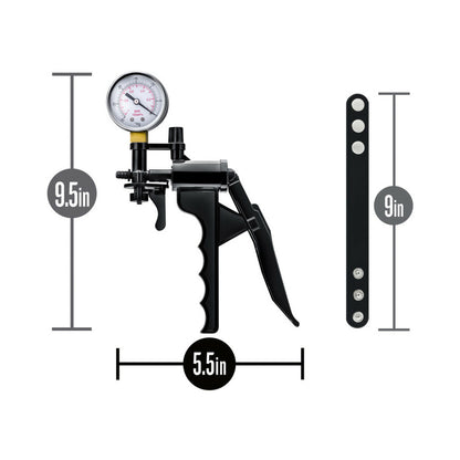 Performance - Gauge Pump Pistol With Silicone Tubing &amp; Silicone Cock Strap - Black