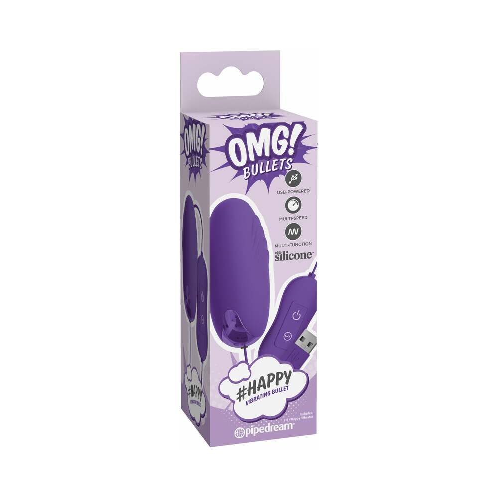 Omg! Bullets Happy Vibrating Bullet, Purple