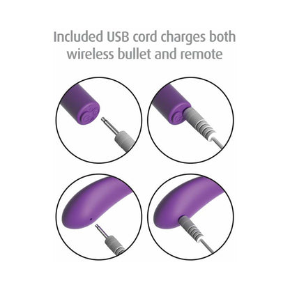 Fantasy for Her Rechargeable Remote Control Bullet - Purple