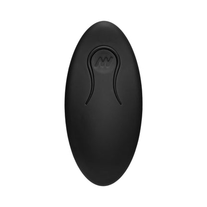 A Play Rechargeable Silicone Adventurous Anal Plug w/Remote - Black