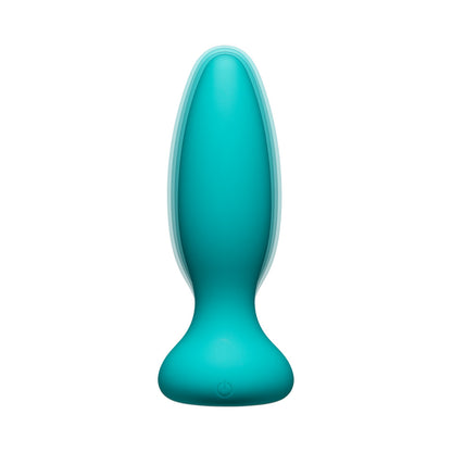 A Play Rechargeable Silicone Experienced Anal Plug w/Remote - Teal