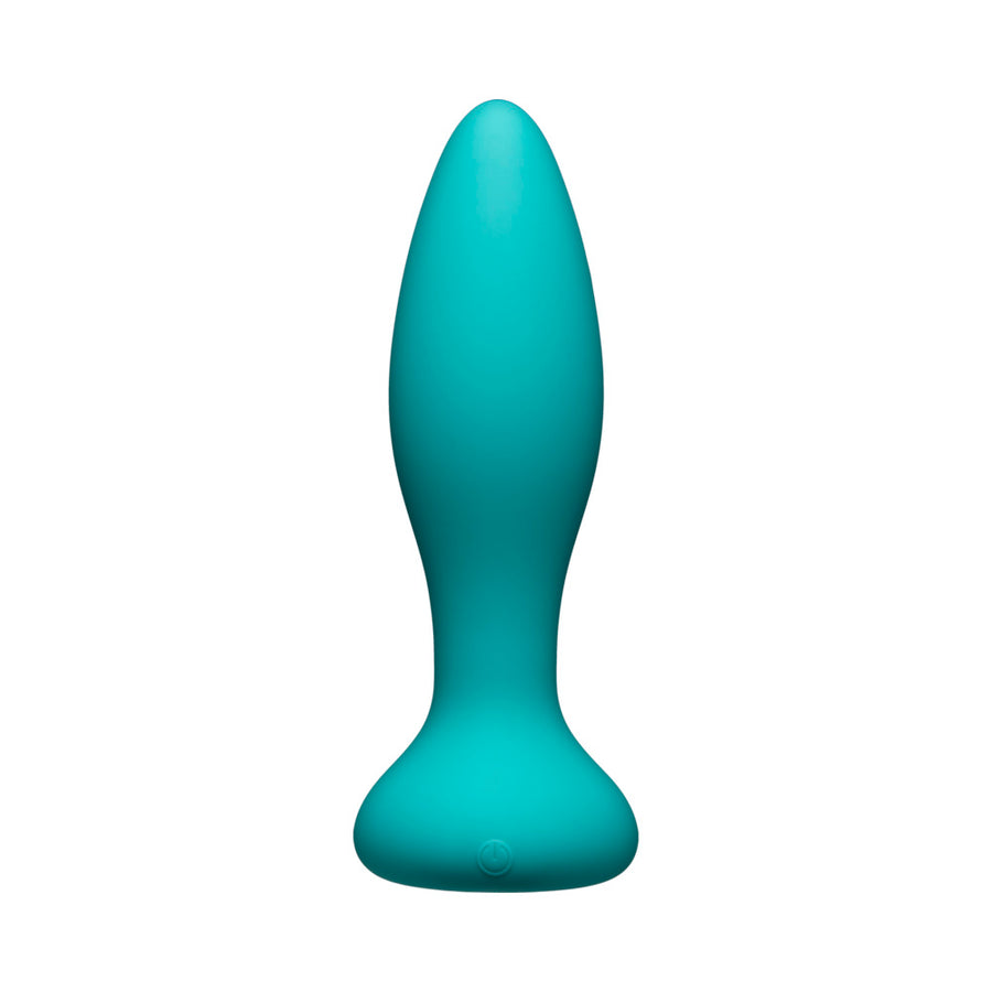 A Play Thrust Experienced Rechargeable Silicone Anal Plug w/Remote - Teal