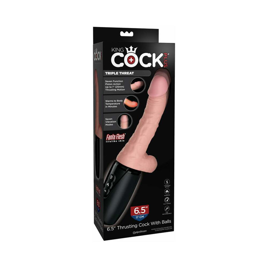 King Cock Plus 6.5&quot; Triple Threat Dong