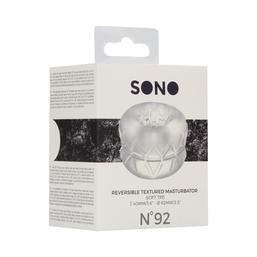 Sona N0. 92 - Reversible Textured Masturbator Clear