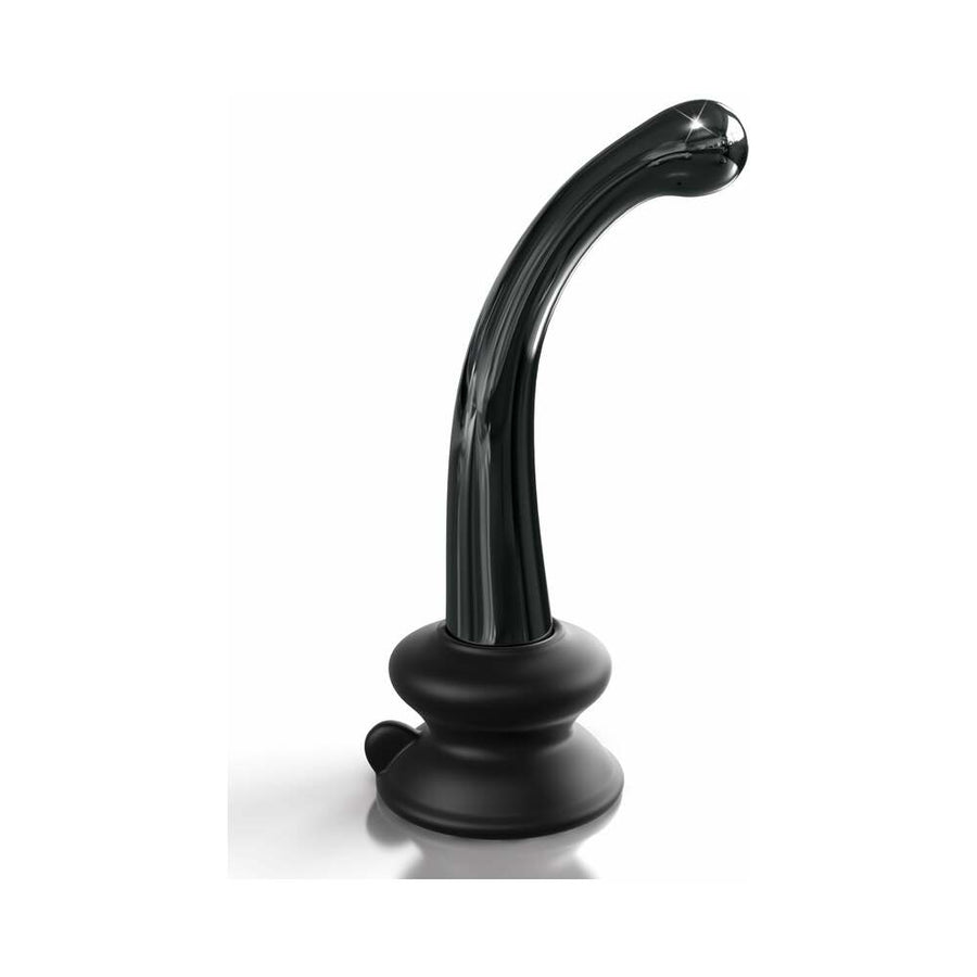 Icicles No. 87 - Glass Suction Cup G-spot Wand - Black