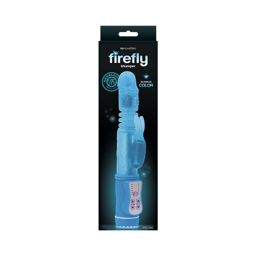 Firefly Thumper Thrusting Rabbit Vibrator - Blue