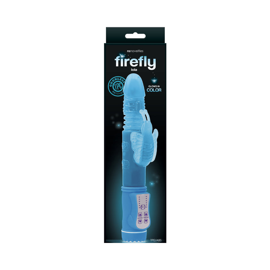 Firefly Lola Thrusting Rabbit Vibrator - Blue