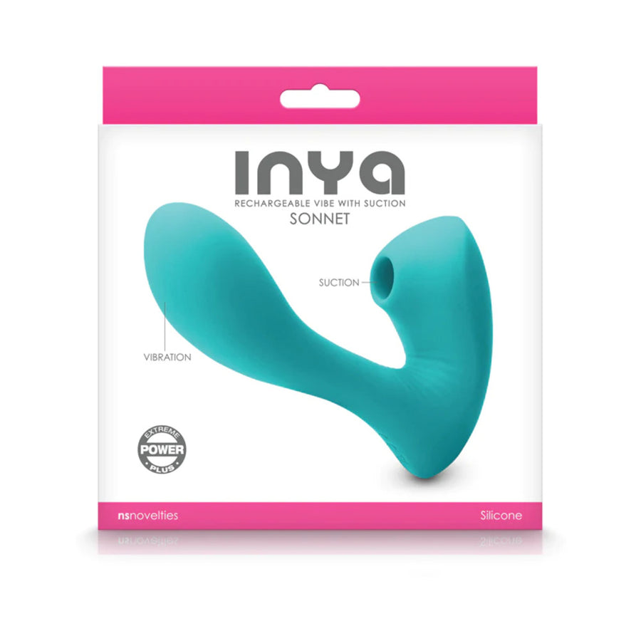Inya Sonnet Suction Dual Stimulator Rechargeable Teal