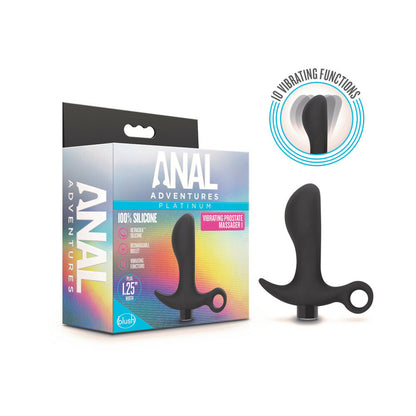 Blush Anal Adventures Platinum Silicone Vibrating Prostate Massager 01 - Black