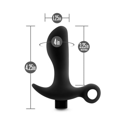 Blush Anal Adventures Platinum Silicone Vibrating Prostate Massager 01 - Black