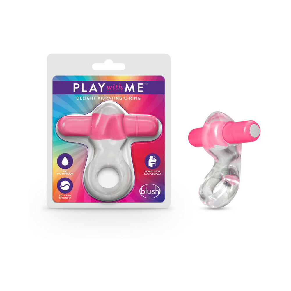 Blush Play with Me Delight Vibrating C Ring - Pink