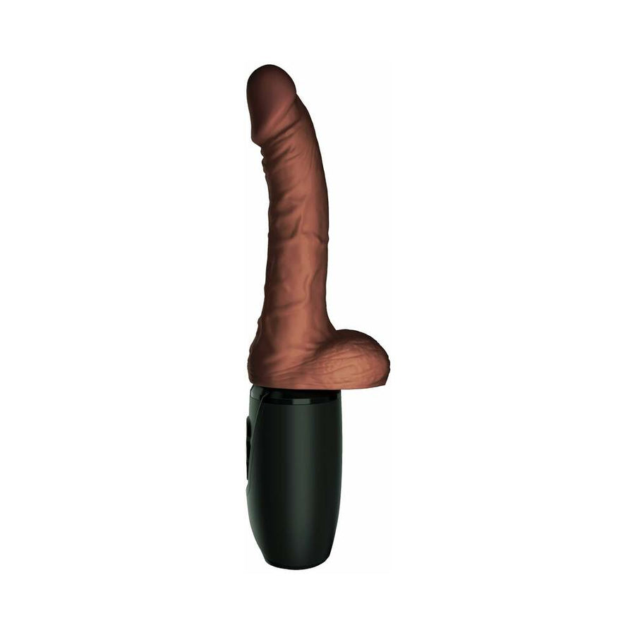 King Cock Plus 7.5 In. Thrusting Cock With Balls Brown
