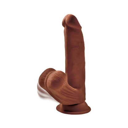 King Cock Plus 8 In. Triple Density Cock With Swinging Balls Brown