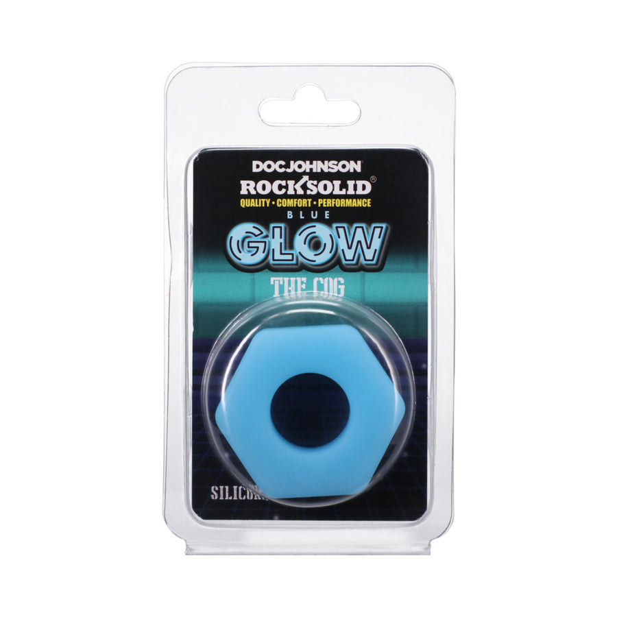 Rock Solid Sila-flex Glow-in-the-dark The Cog C-ring Blue