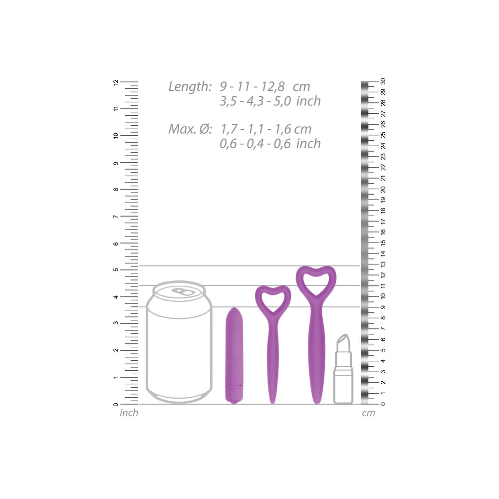 Ouch Silicone Vaginal Dilator Set - Purple