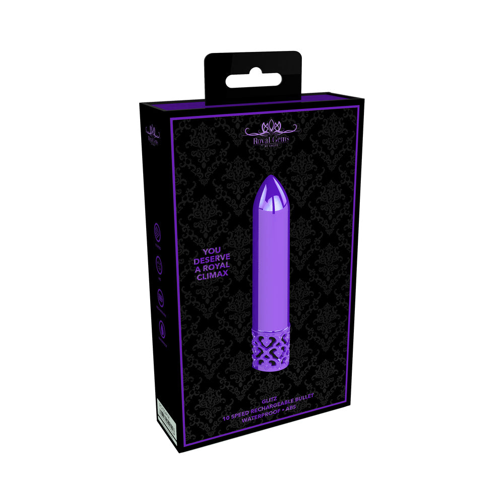 Royal Gems - Glitz - Abs Rechargeable Bullet - Purple