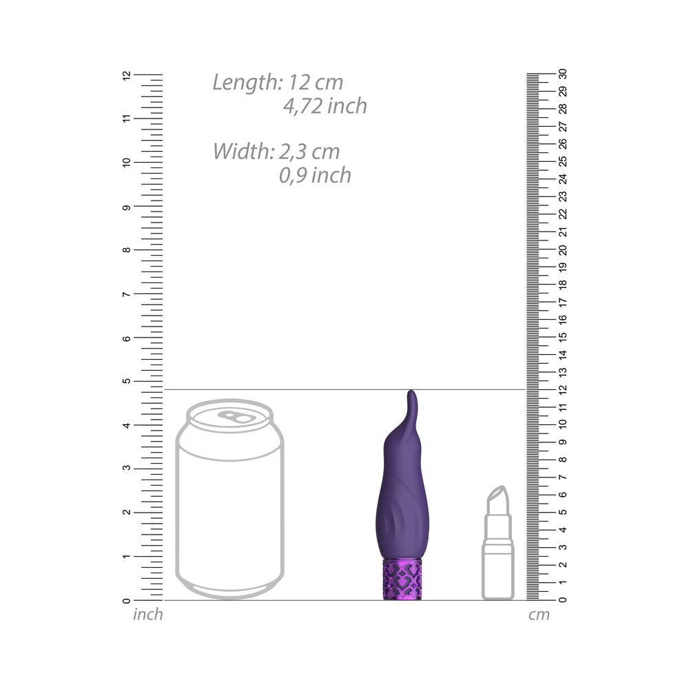 Royal Gems - Sparkle - Silicone Rechargeable Bullet - Purple