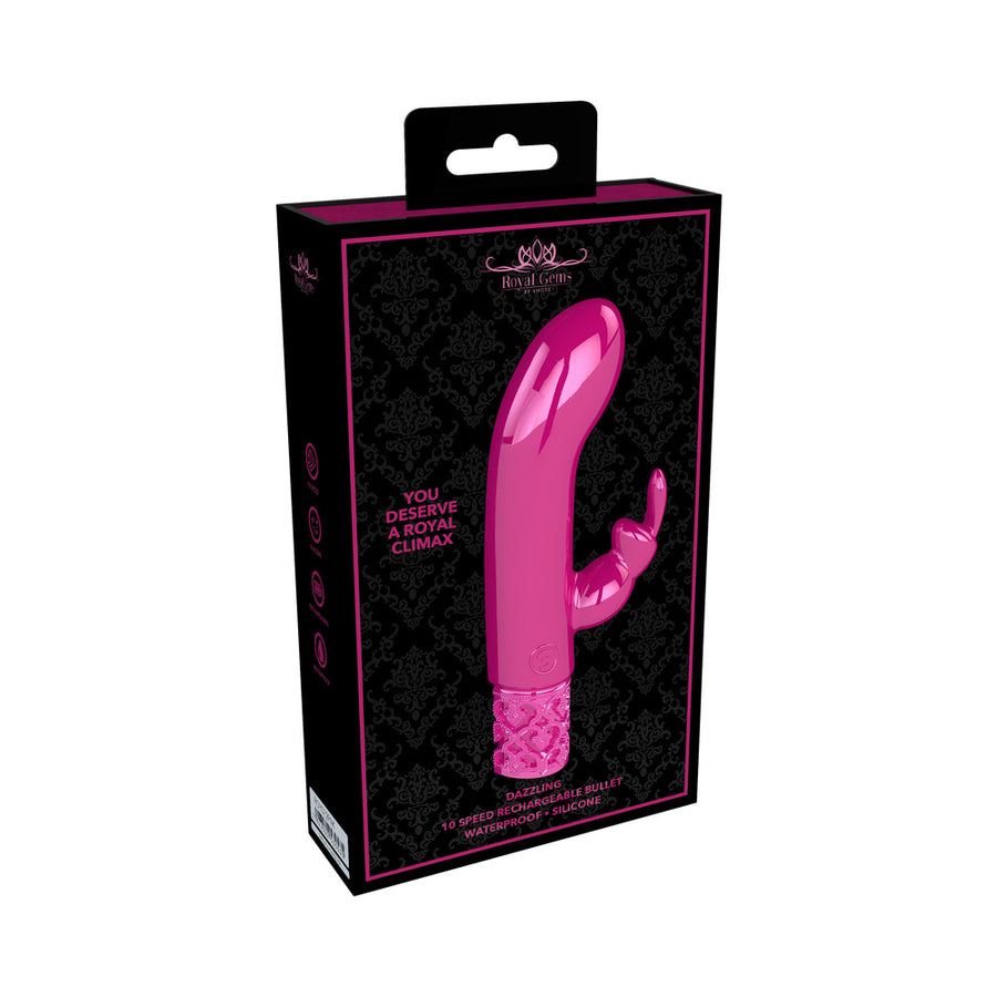 Royal Gems - Dazzling - Silicone Rechargeable Bullet - Pink