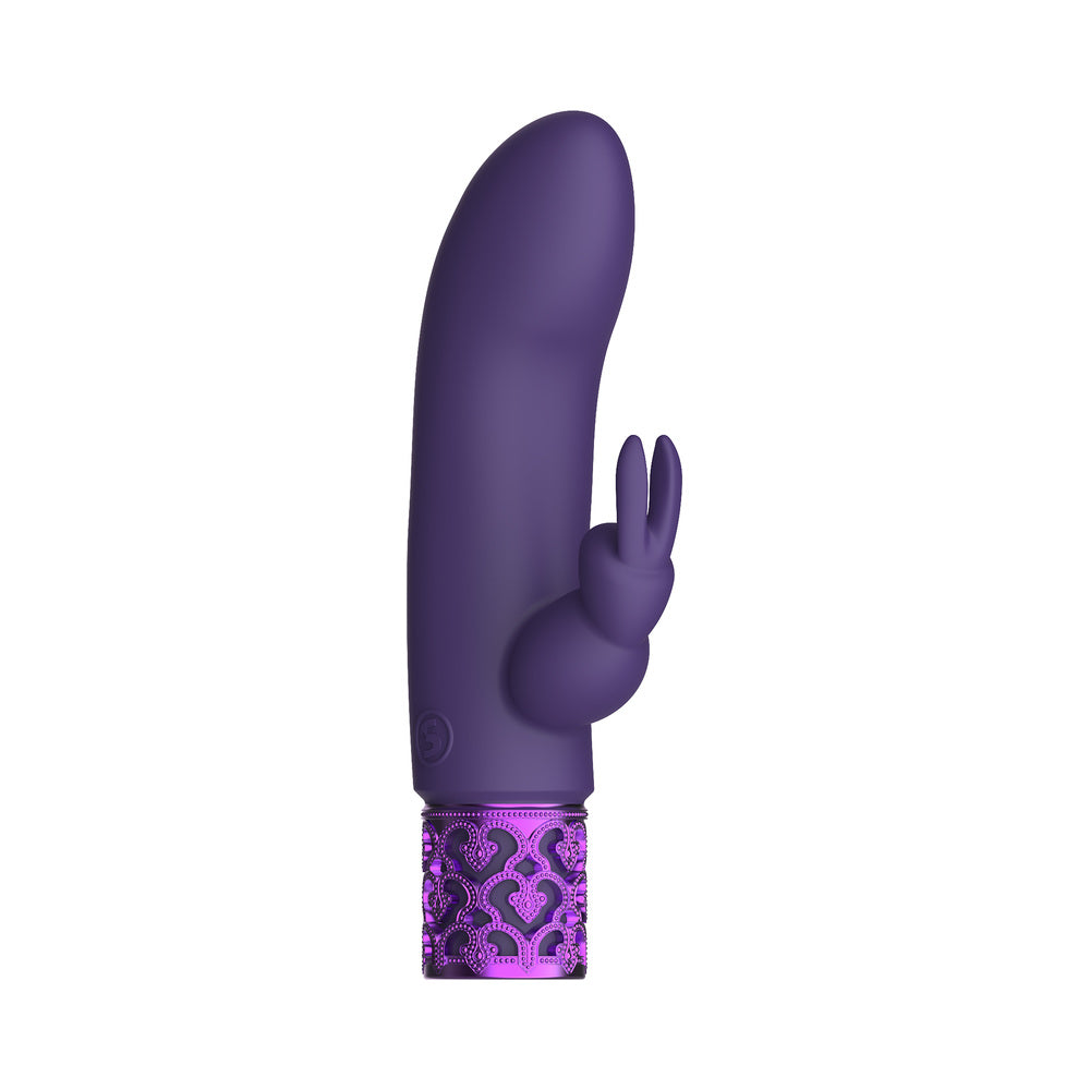 Royal Gems - Dazzling - Silicone Rechargeable Bullet - Purple