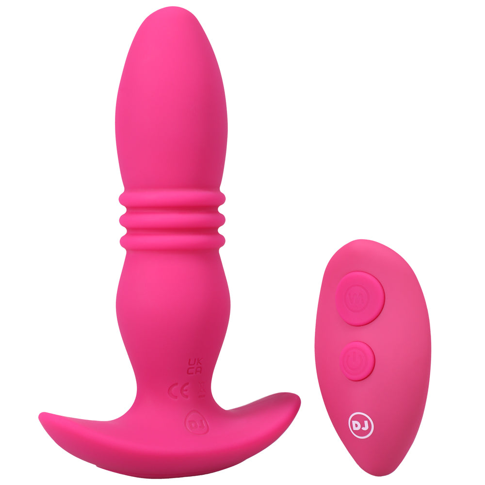 A Play Rise Rechargeable Silicone Anal Plug W/Remote - Pink