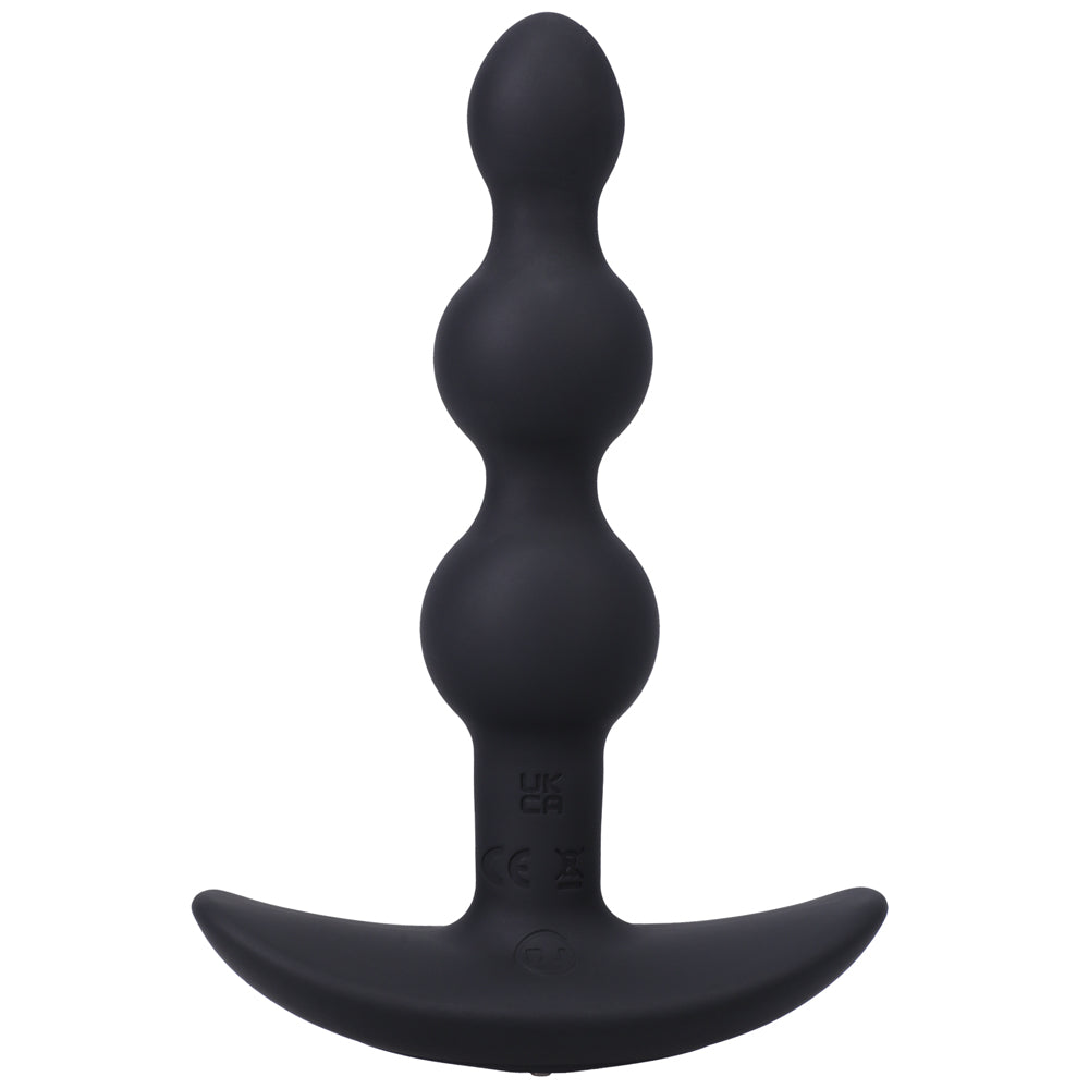 A Play Shaker Rechargeable Silicone Anal Plug W/Remote - Black