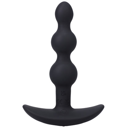 A Play Shaker Rechargeable Silicone Anal Plug W/Remote - Black