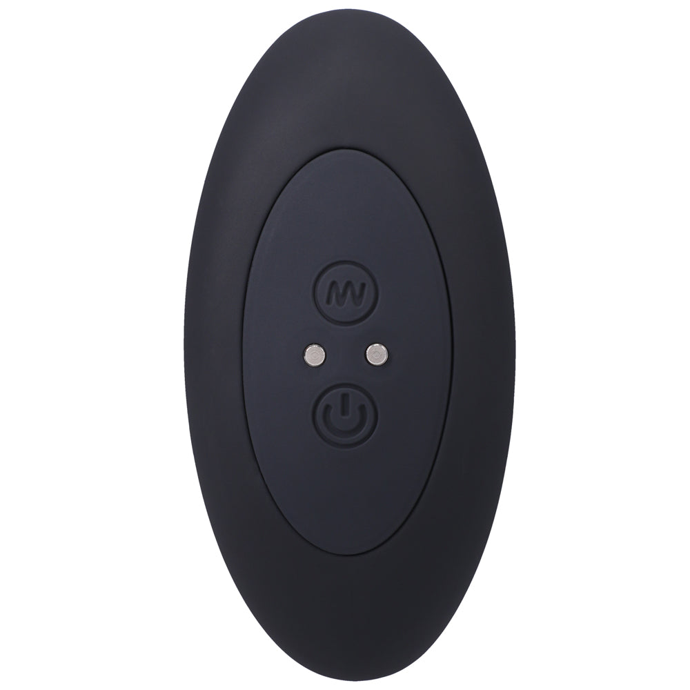 A Play Shaker Rechargeable Silicone Anal Plug W/Remote - Black