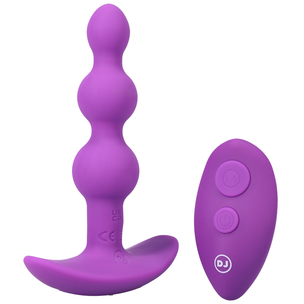 A Play Shaker Rechargeable Silicone Anal Plug W/Remote - Purple