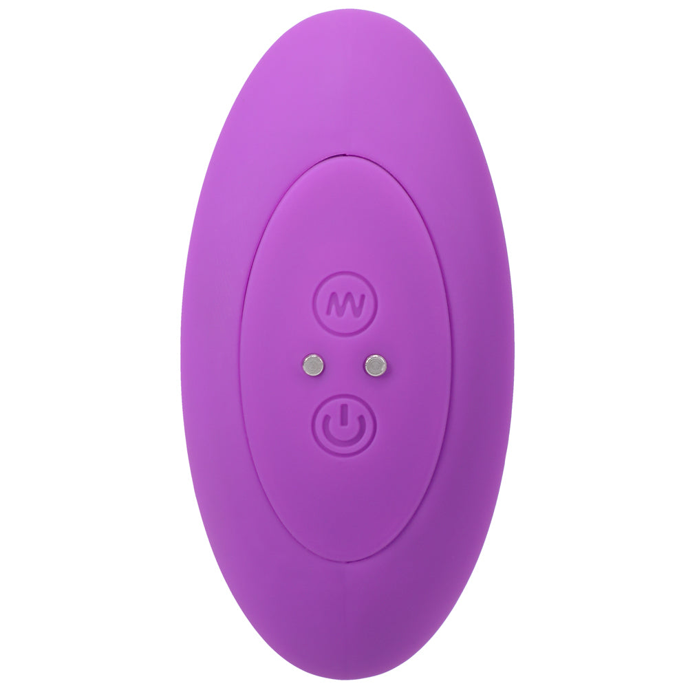 A Play Shaker Rechargeable Silicone Anal Plug W/Remote - Purple