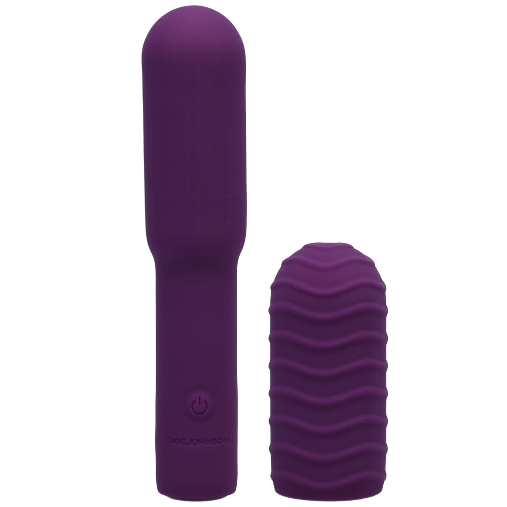Pocket Rocket Elite Rechargeable Bullet With Removable Sleeve Purple
