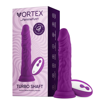 Femmefunn Vortex Turbo Shaft 2.0 Rotating And Vibrating Dildo Purple