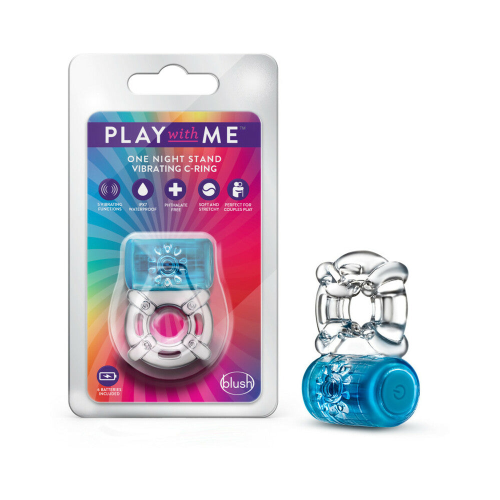 Play With Me - One Night Stand Vibrating C-ring - Blue