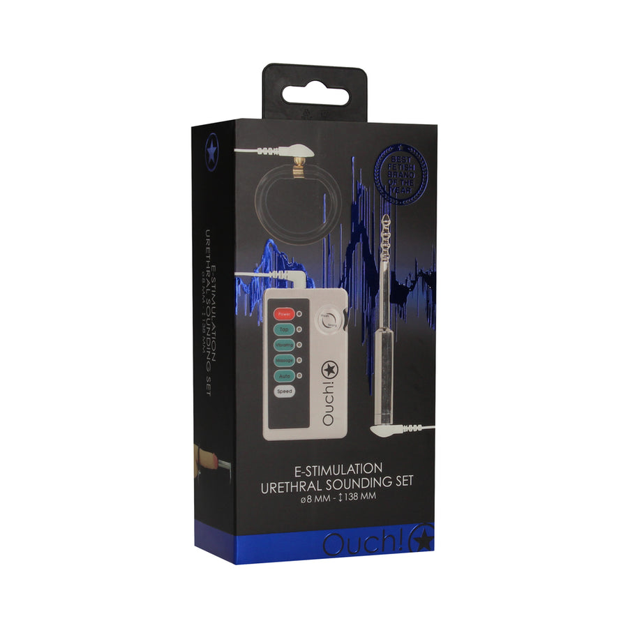 E-stim Urethral Sounding Set Small Silver