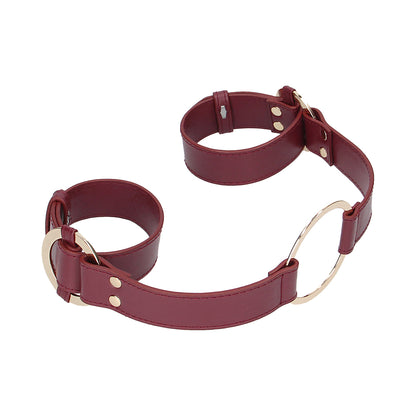 Ouch Halo Handcuff With Connector Burgundy