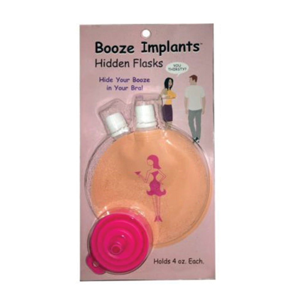 Booze Implants Hidden Flask - 4 Oz Each