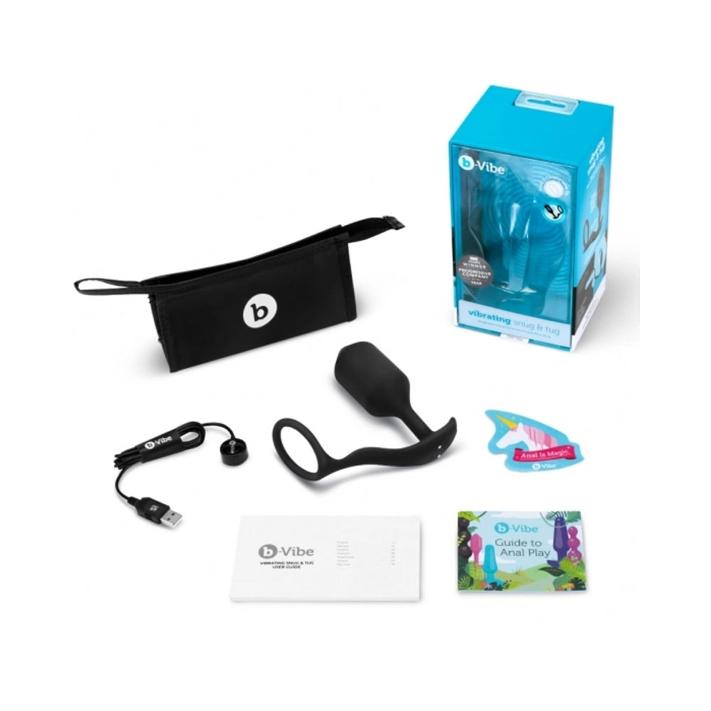 B-Vibe Vibrating Snug & Tug Xl - Black